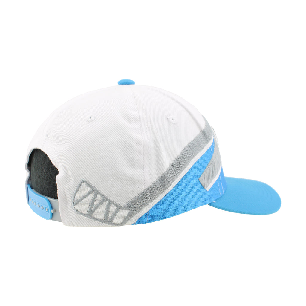 White/Blue Snapback Full Logo Hat