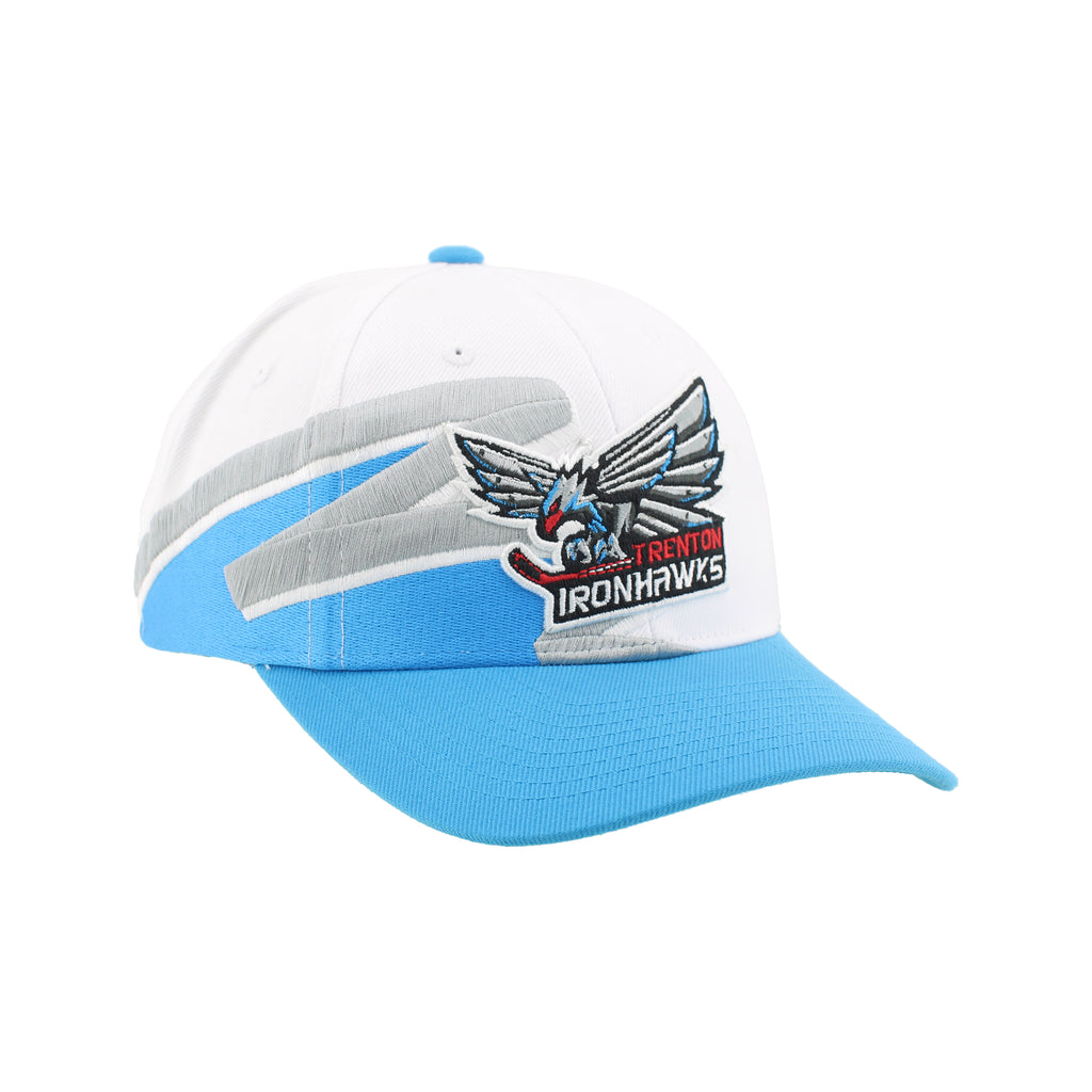 White/Blue Snapback Full Logo Hat