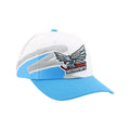 White/Blue Snapback Full Logo Hat