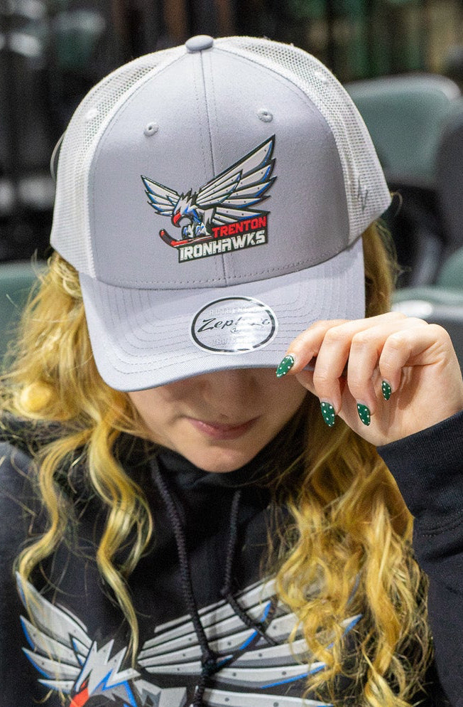 Ironhawks Trucker Hat - Gray/White
