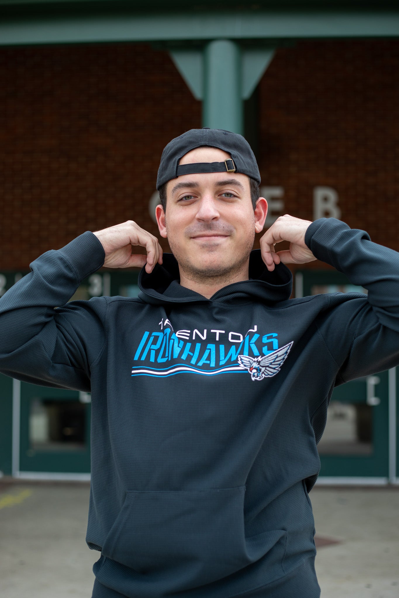 IRONHAWKS Waffle Knit Hoodie