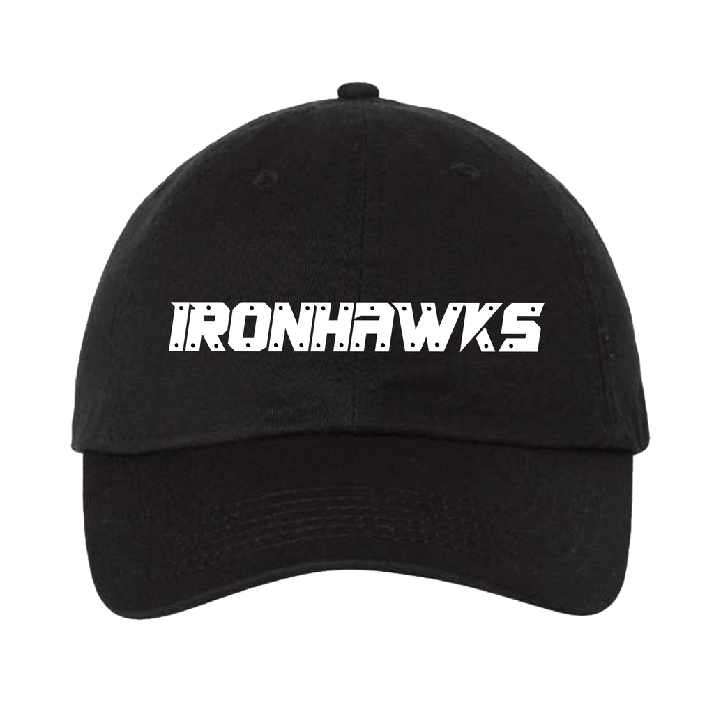 IRONHAWKS Wordmark Dad Cap - Black