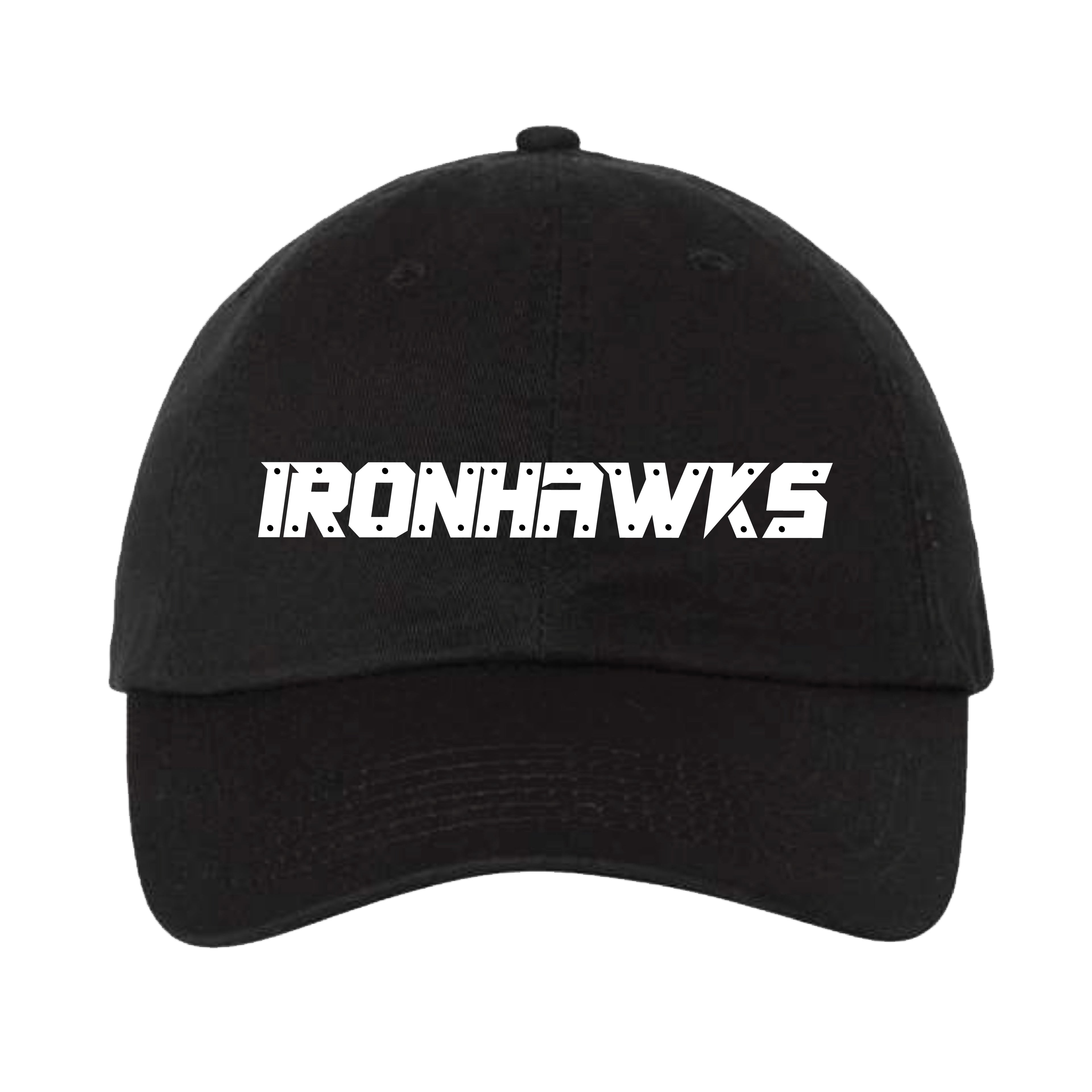 IRONHAWKS Wordmark Dad Cap - Black