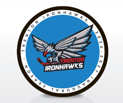 Ironhawks Inaugural Season Puck – Trenton Ironhawks