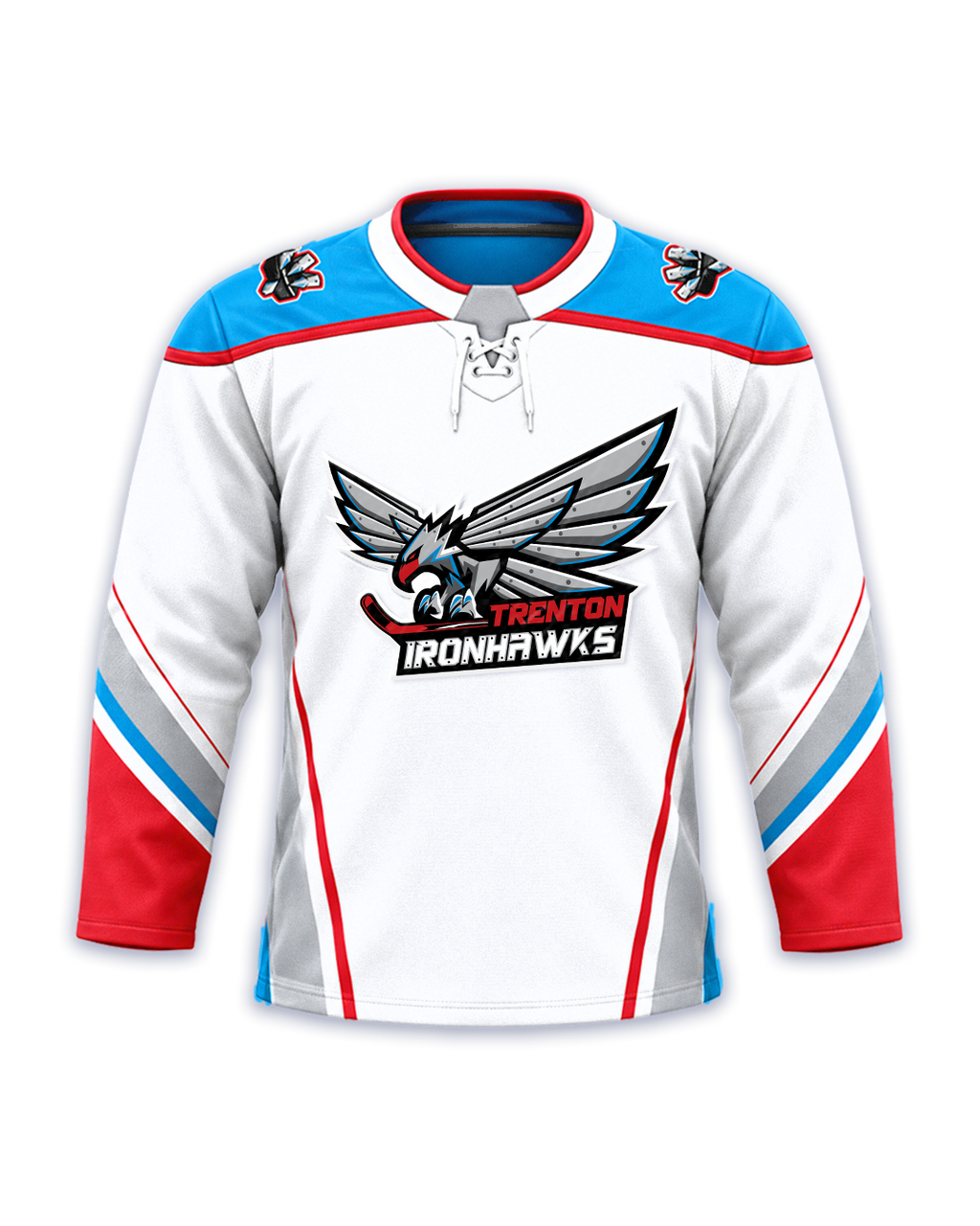 Trenton Ironhawks Official White Replica Jersey