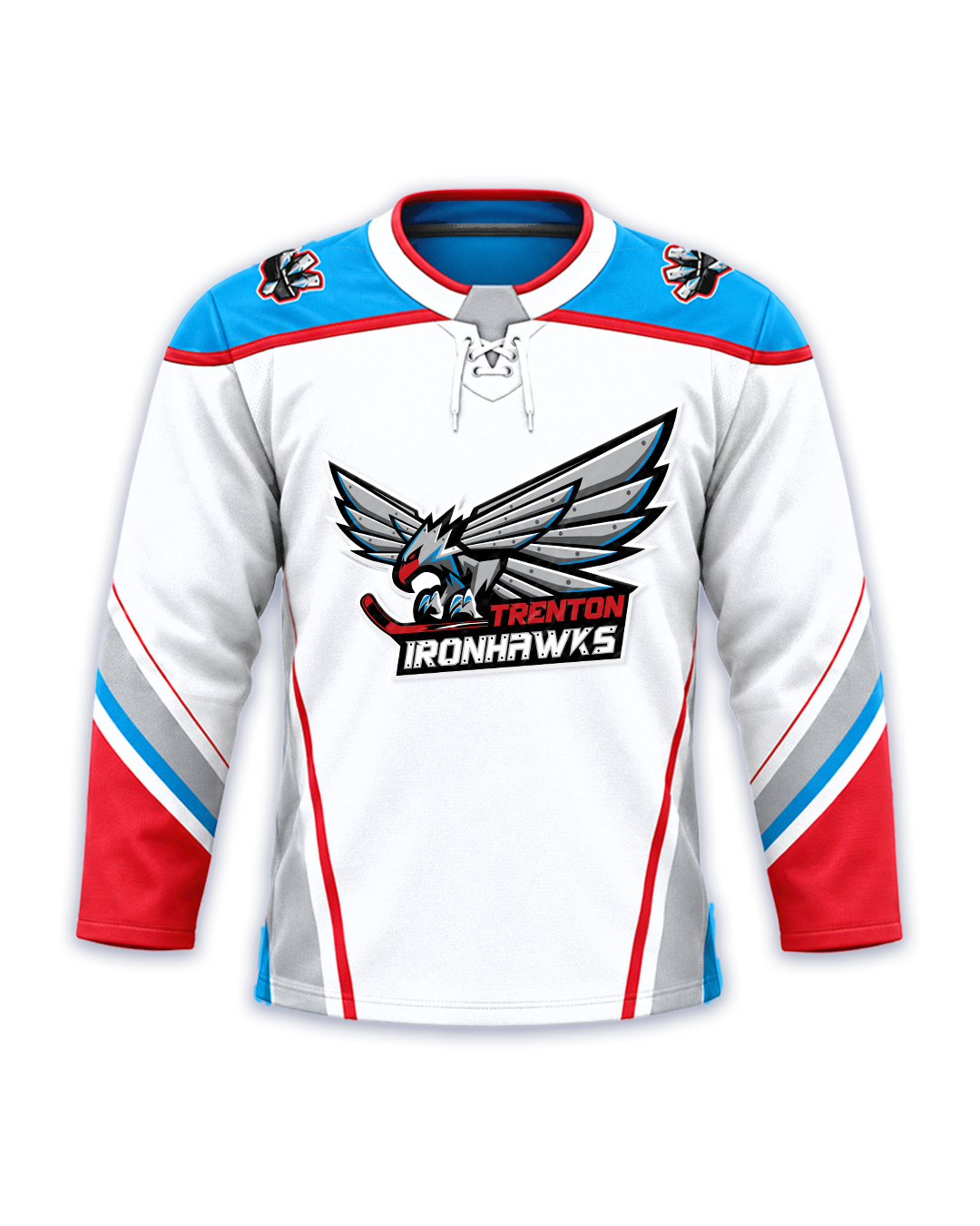 Trenton Ironhawks Official White Replica Jersey