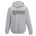 Gray IRONHAWKS Full-Zip Hoodie