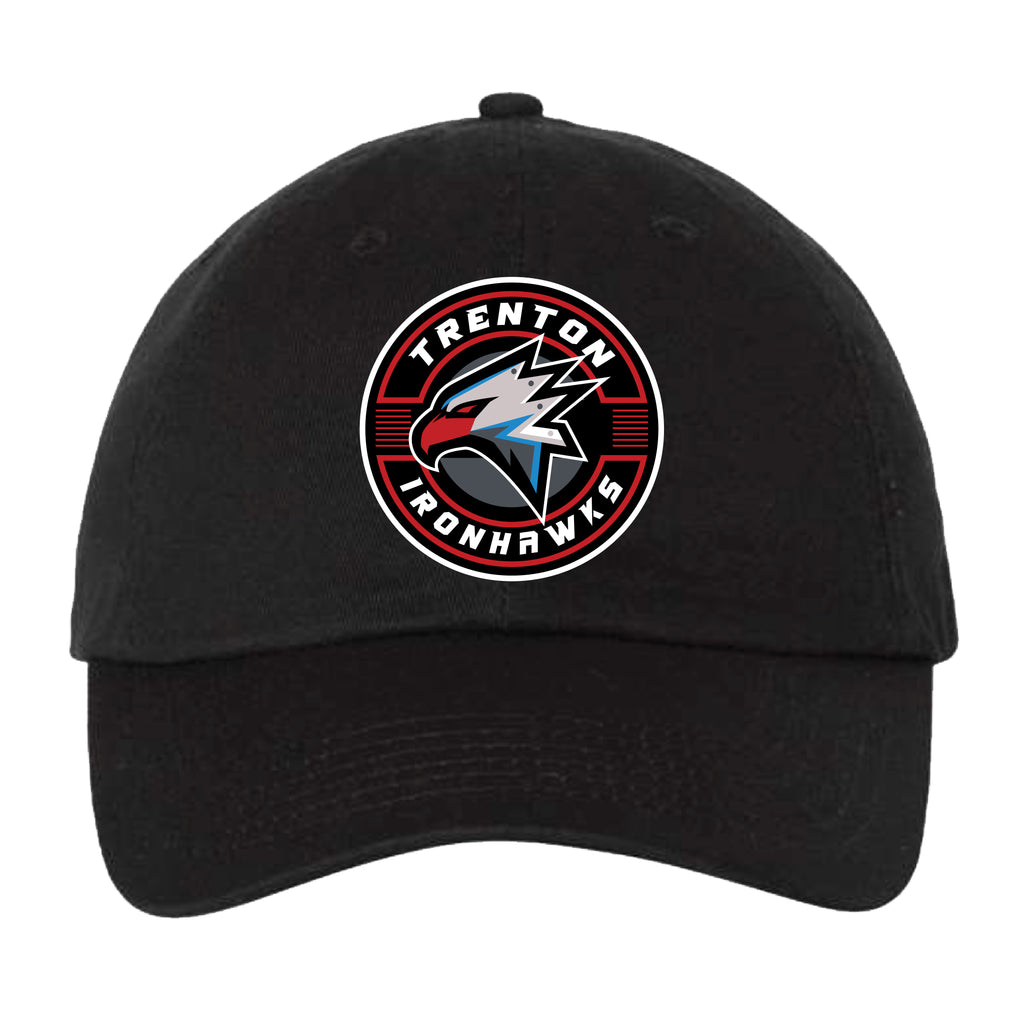 IRONHAWKS Black Adjustable Dad Cap