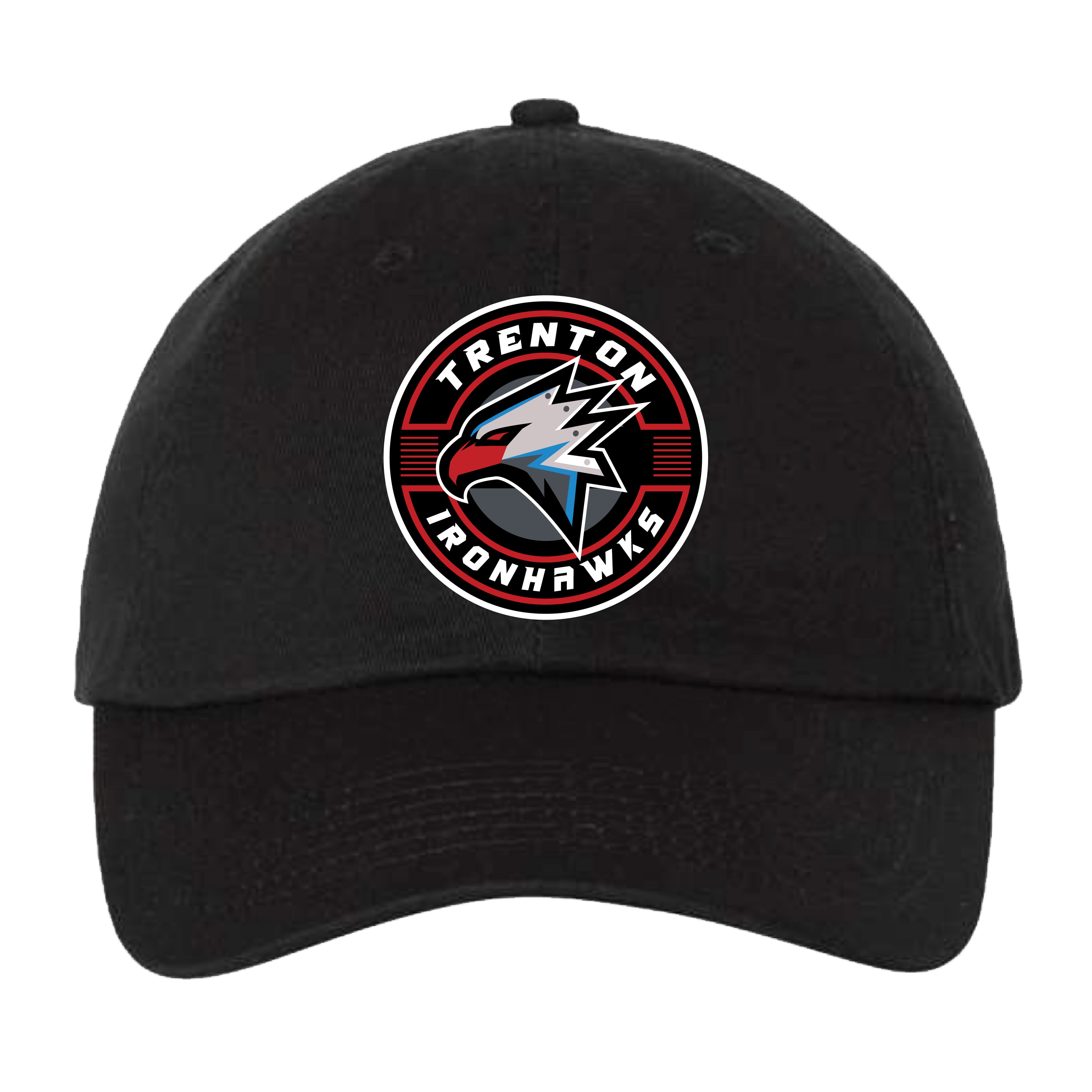IRONHAWKS Black Adjustable Dad Cap